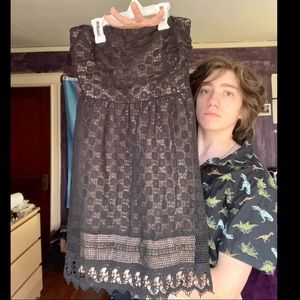 Delia’s Black Lace Strapless Dress